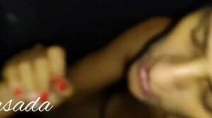 Wet and wild 2 on 1 action with a horny Latina and a cuckold couple