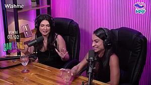Ela savored her friend's sweet spot in the studio during a wild party