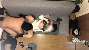 watching naughty videos with younger girlfriend gets spicy