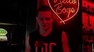 Amateur gay twink gets picked up and fucked in public