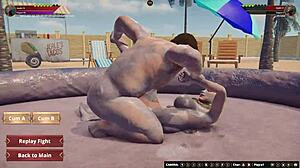 Ethan vs Kelsey in Naked 3D Fighter Clash