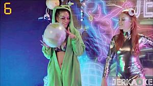 Jerkaoke Babe Armani Dream Fucked Hard in Wild Space Scene