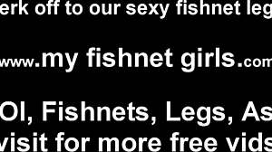 Experience the thrill of joi with my seductive fishnets tease