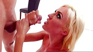 Blonde Babe Takes Huge Cock Deep