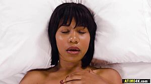 Jenna Foxx is a black beauty who wears natural beauty and has black hair