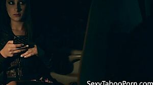Big tits homemade brunette gets pissing and fucking in a car
