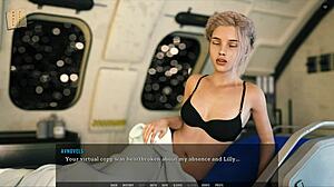Beautiful anime 3D video of a curvaceous woman with big boobs