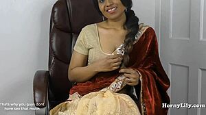 Horny Indian step sister roleplays squirting