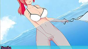 Public display of self-pleasure at the beach