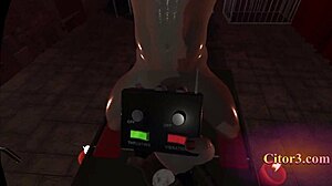 Big-boobed mistress dominates her Sybian-riding slave in VR