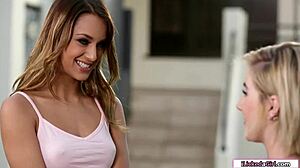 Lesbian Teen Eating Neighbors Pussy!