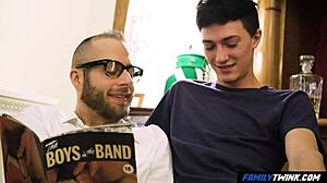 Stepfather seduces his stepsons and gives them anal pleasure