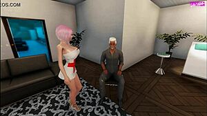 Beautiful cosplay girl Agathe in 3DXChat adventure