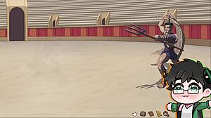 Hunky gladiators fight for freedom and love in anime