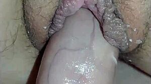 Wow! Condom sex with Tinder girl ends with cum on tits!