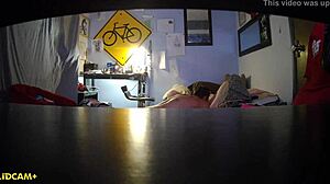 Straight shot of Jeni and Jason's secret affair hidden camera