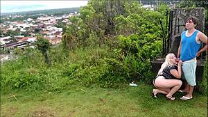 Park camera catches couple banging hard in public space.