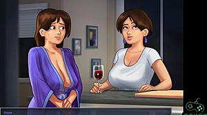 Steamy summer game with housewife and her big tits