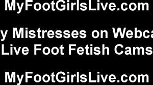 Enjoy the worship of the feet in this foot fetish video