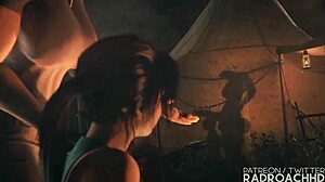 Lara Croft: Tomb Raider gets a facial in this hardcore scene