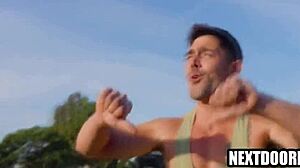 Gay men having sex after working out