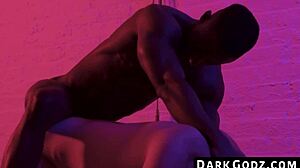 Muscular black hunk dominates and breeds white sub