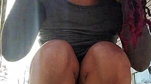 Outside, I'm struggling to hold my pee while stuffing ice in my tight hole and gagging with socks.