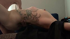 Cum on face and in mouth after anal sex with neighbor's big ass