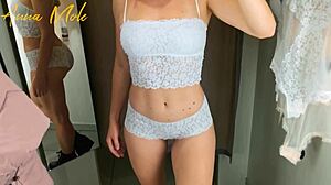Beautiful girl with a perfect body in fitting room compilation