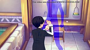Kirito Gets Handjob in Sword Art Online Yaoi Japanese Gay Cosplay