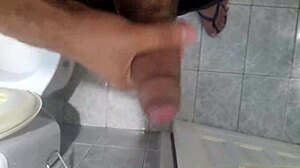 Gayamateur's solo bathroom scene at work