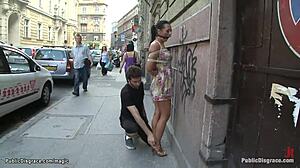 Romanian Slut FUCKING Hard on Streets for All to See!