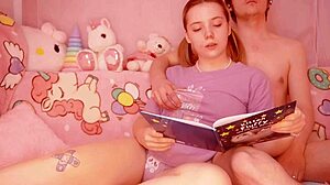 A beautiful babe gets a bedtime story from her step-daddy but it is not what she expected