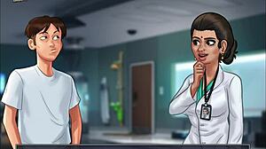 Summer adventure 215: Erotic anime cartoon with PC gameplay