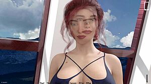 3D cartoon game with big tits and boobs bouncing