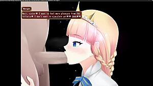 princess knight part 1: outdoor masturbation and blowjob in anime hentai game