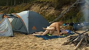 Married couple gets naughty on the beach