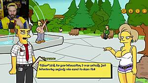 Hentai game with big tits and booby jobs in the Burns mansion