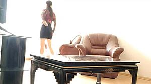 Stepmother and sex doll in taboo threesome with stepson