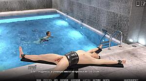 3D animated cartoon with big cock and cumshot