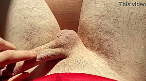 Edging flaccid to precum play under natural light solo
