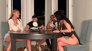 Board game turns into wild group sex session