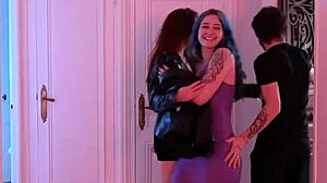 French amateurs engage in threesome for amateur porn video