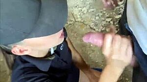 Teen amateur's public adventure in a popular tourist area