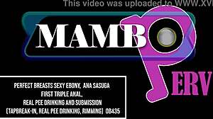 Sexy Ebony Ana Sasuga's First Triple Anal in Wild 5-on-1 Gangbang