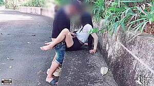 Japanese Student Bangs Girlfriend Publicly in Park During Wild Show