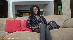 African Casting - Black Asshole Licked and Tight Pussy Pounded Hard!