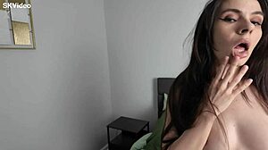Ziva Fey strips and teases you right in bed