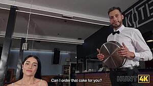 Hunt4k hunter finds petite teen Ara Mix in a cafe