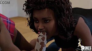 Freaky Co-Eds Lick and Suck BBC in Wild 3D Action